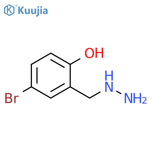 4-bromo-2-(hydrazinylmethyl)phenol structure