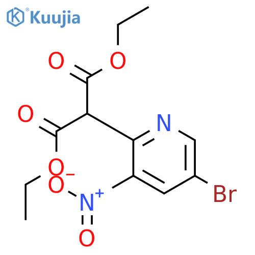 2-(5-Bromo-3-nitropyridin-2-yl)malonic acid diethyl ester structure