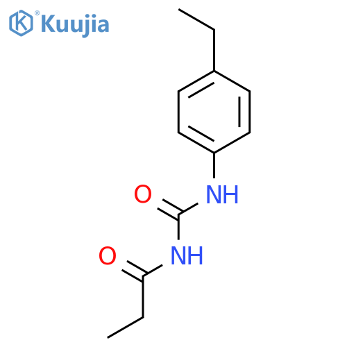 Propanamide, N-[[(4-ethylphenyl)amino]carbonyl]- structure