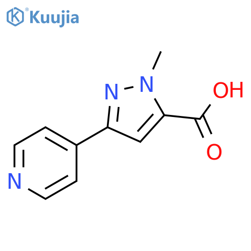 1-methyl-3-(pyridin-4-yl)-1H-pyrazole-5-carboxylic acid structure
