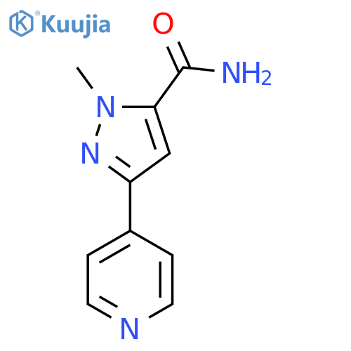 1-methyl-3-(pyridin-4-yl)-1H-pyrazole-5-carboxamide structure