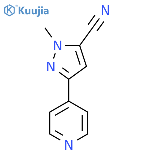 1-methyl-3-(pyridin-4-yl)-1H-pyrazole-5-carbonitrile structure