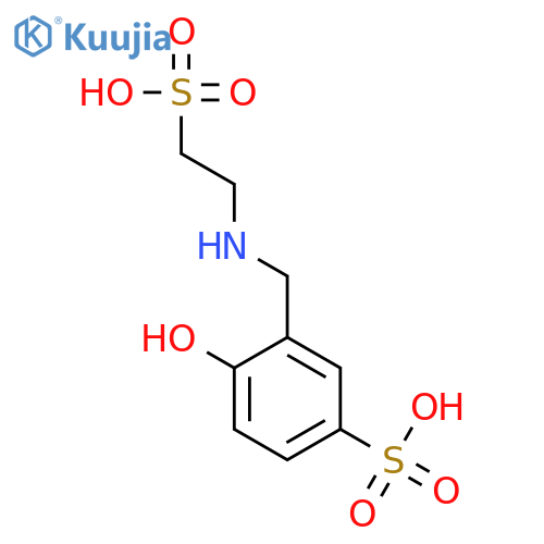 BENZENESULFONIC ACID, 4-HYDROXY-3-[[(2-SULFOETHYL)AMINO]METHYL]- structure