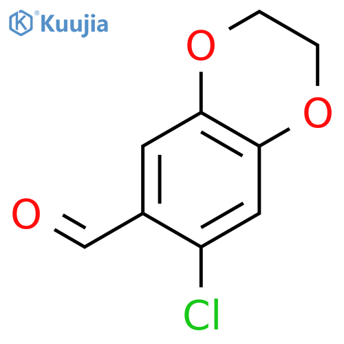 1,4-Benzodioxin-6-carboxaldehyde, 7-chloro-2,3-dihydro- structure