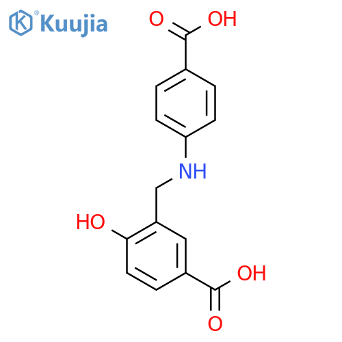Benzoic acid, 3-[[(4-carboxyphenyl)amino]methyl]-4-hydroxy- structure
