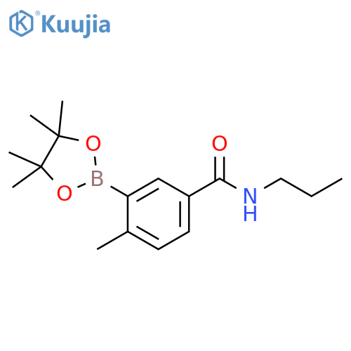 4-methyl-N-propyl-3-(4,4,5,5-tetramethyl-1,3,2-dioxaborolan-2-yl)benzamide structure