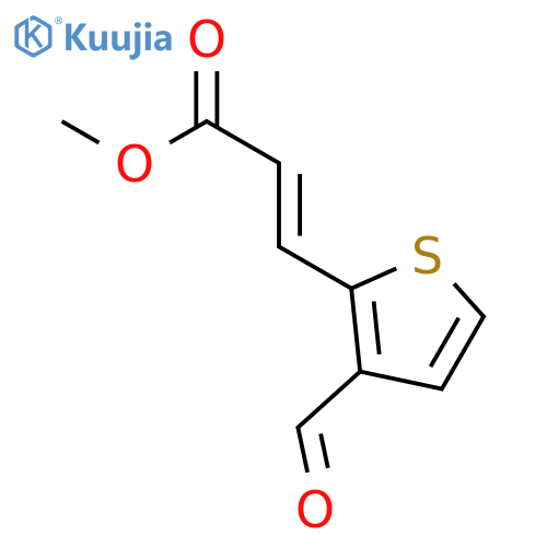 2-PROPENOIC ACID, 3-(3-FORMYL-2-THIENYL)-, METHYL ESTER, (E)- structure