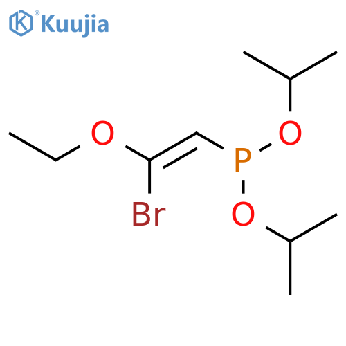 Phosphonous acid, (2-bromo-2-ethoxyethenyl)-, bis(1-methylethyl) ester structure
