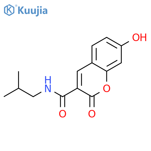 7-Hydroxy-N-(2-methylpropyl)-2-oxo-2H-chromene-3-carboxamide structure