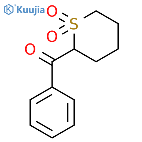 Methanone, phenyl(tetrahydro-1,1-dioxido-2H-thiopyran-2-yl)- structure