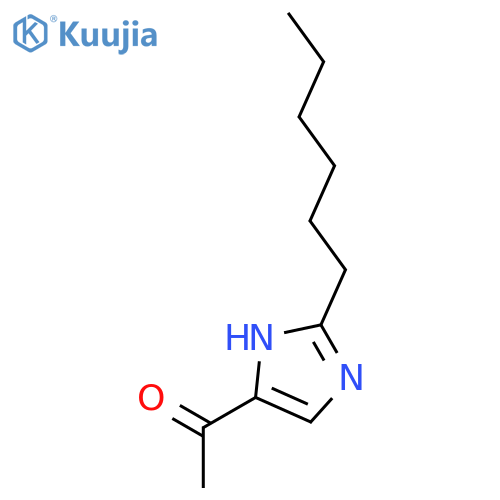 Ethanone, 1-(2-hexyl-1H-imidazol-4-yl)- structure