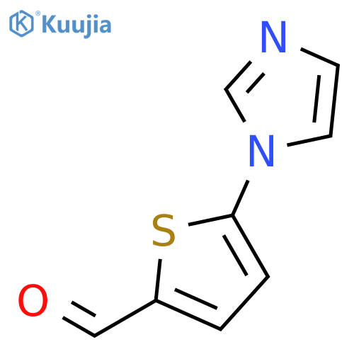 5-(1H-imidazol-1-yl)thiophene-2-carbaldehyde structure