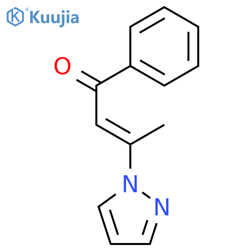 2-BUTEN-1-ONE, 1-PHENYL-3-(1H-PYRAZOL-1-YL)-, (E)- structure