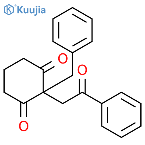1,3-CYCLOHEXANEDIONE, 2-(2-OXO-2-PHENYLETHYL)-2-(PHENYLMETHYL)- structure