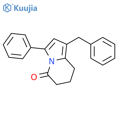 5(6H)-Indolizinone, 7,8-dihydro-3-phenyl-1-(phenylmethyl)- structure