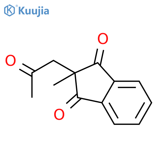 1H-Indene-1,3(2H)-dione, 2-methyl-2-(2-oxopropyl)- structure