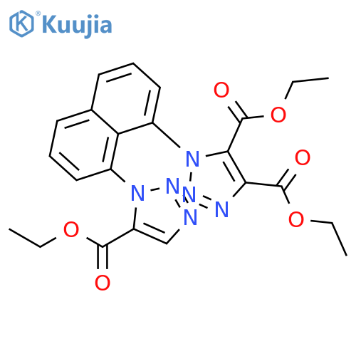 1-[8-[5-(Ethoxycarbonyl)-1H-1,2,3-triazol-1-yl]naphthalen-1-yl]-1H-1,2,3-triazole-4,5-dicarboxylic acid diethyl ester structure