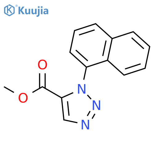 1H-1,2,3-Triazole-5-carboxylic acid, 1-(1-naphthalenyl)-, methyl ester structure