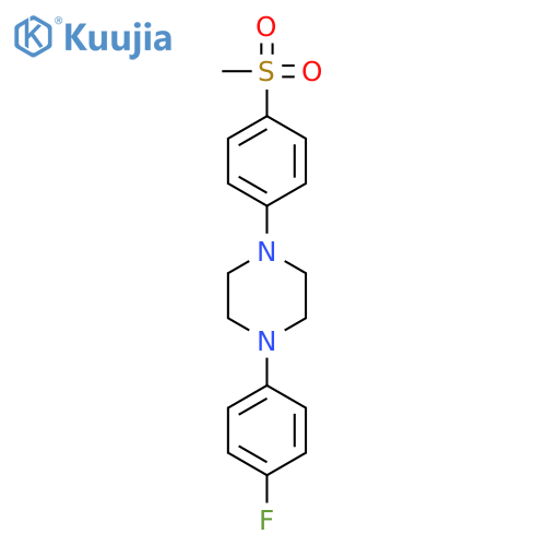 Piperazine, 1-(4-fluorophenyl)-4-[4-(methylsulfonyl)phenyl]- structure