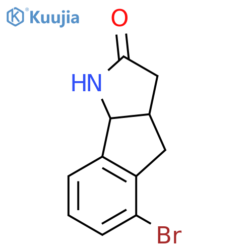 Indeno[1,2-b]pyrrol-2(1H)-one, 5-bromo-3,3a,4,8b-tetrahydro- structure