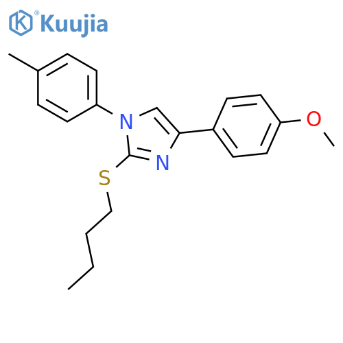 1H-IMIDAZOLE, 2-(BUTYLTHIO)-4-(4-METHOXYPHENYL)-1-(4-METHYLPHENYL)- structure