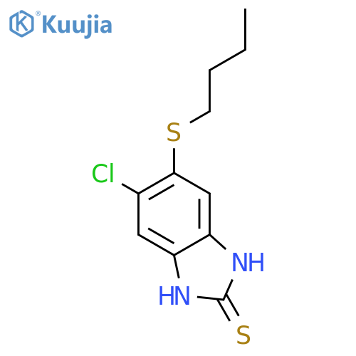 2H-BENZIMIDAZOLE-2-THIONE, 5-(BUTYLTHIO)-6-CHLORO-1,3-DIHYDRO- structure