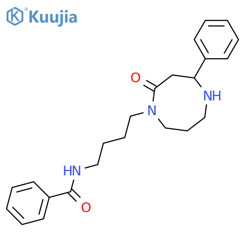 (S)-1-(4-benzoylaminobutyl)hexahydro-4-phenyl-1,5-diazocin-2(1H)-one structure