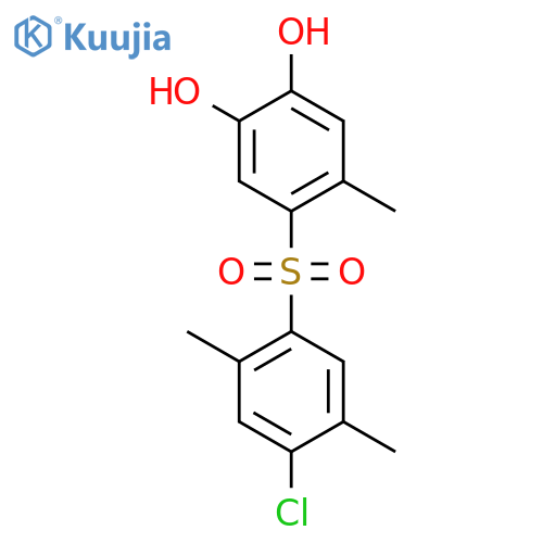 1,2-Benzenediol, 4-[(4-chloro-2,5-dimethylphenyl)sulfonyl]-5-methyl- structure