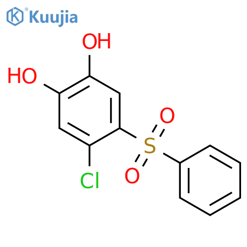 1,2-Benzenediol, 4-chloro-5-(phenylsulfonyl)- structure