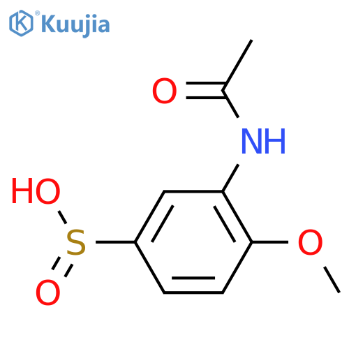 3-acetamido-4-methoxybenzene-1-sulfinic acid structure