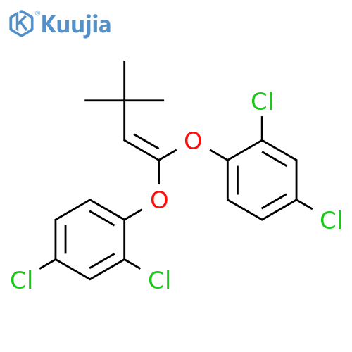 Benzene, 1,1'-[(3,3-dimethyl-1-butenylidene)bis(oxy)]bis[2,4-dichloro- structure