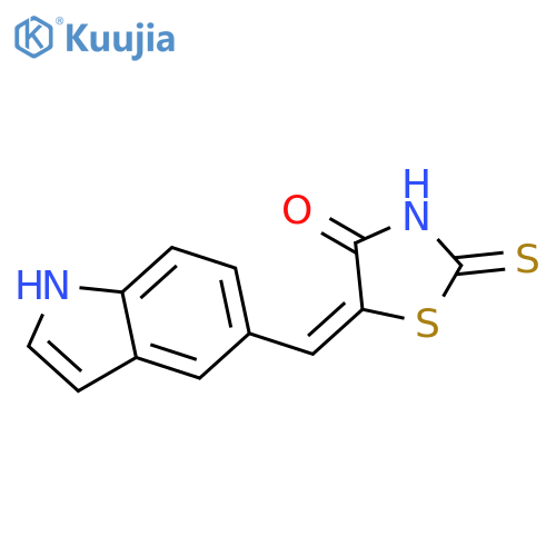 5-(1H-Indol-5-ylmethylene)-2-thioxo-4-thiazolidinone structure