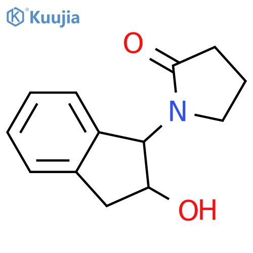2-Pyrrolidinone, 1-[(1S,2R)-2,3-dihydro-2-hydroxy-1H-inden-1-yl]- structure