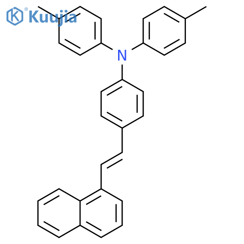 Benzenamine, N,N-bis(4-methylphenyl)-4-[2-(1-naphthalenyl)ethenyl]- structure