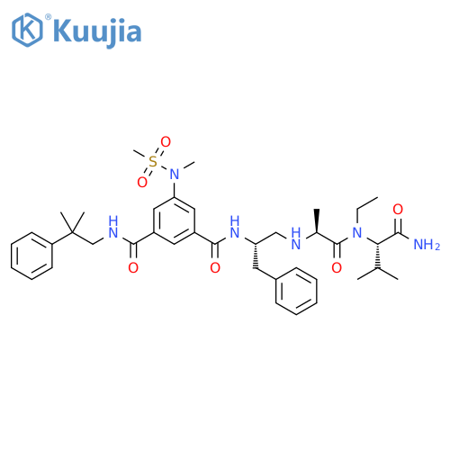 L-Valinamide,N-[(2S)-2-[[3-[methyl(methylsulfonyl)amino]-5-[[(2-methyl-2-phenylpropyl)amino]carbonyl]benzoyl]amino]-3-phenylpropyl]-L-alanyl-N-ethyl- structure