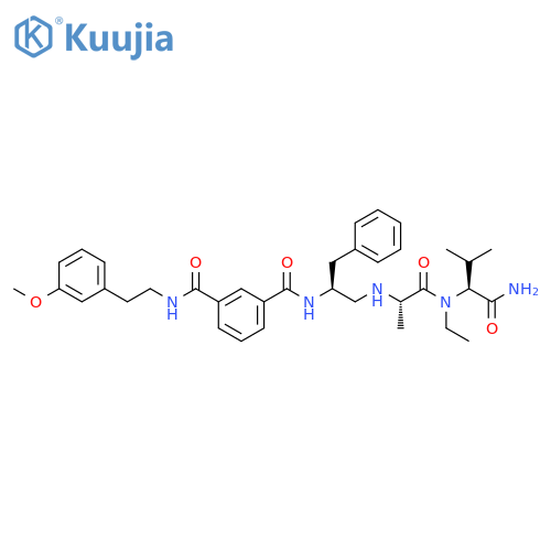 L-Valinamide,N-[(2S)-2-[[3-[[[2-(3-methoxyphenyl)ethyl]amino]carbonyl]benzoyl]amino]-3-phenylpropyl]-L-alanyl-N-ethyl- structure