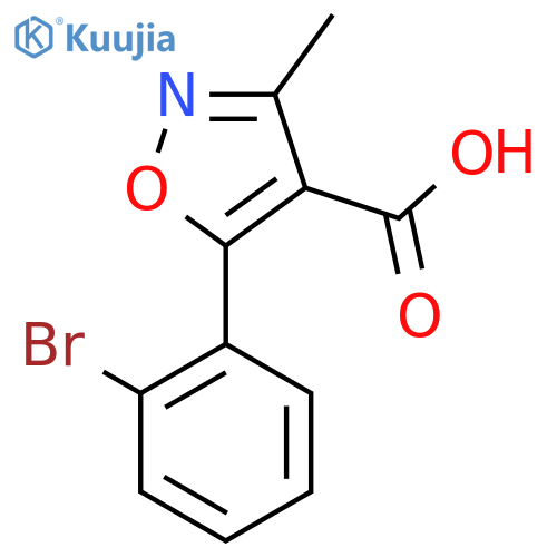 5-(2-Bromo-phenyl)-3-methyl-isoxazole-4-carboxylic acid structure