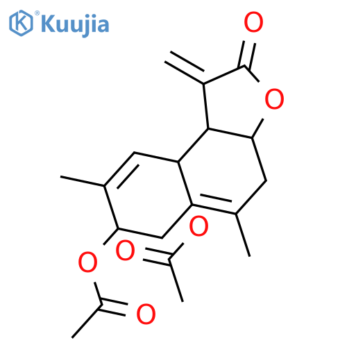 Cyclodeca[b]furan-2(3H)-one,4,7-bis(acetyloxy)-3a,4,7,8,11,11a-hexahydro-6,10-dimethyl-3-methylene-,(3aR,4R,5E,7R,9E,11aS)- structure