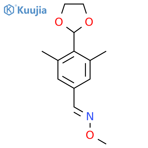 BENZALDEHYDE, 4-(1,3-DIOXOLAN-2-YL)-3,5-DIMETHYL-, O-METHYLOXIME, (E)- structure