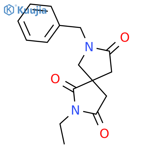2,7-Diazaspiro[4.4]nonane-1,3,8-trione, 2-ethyl-7-(phenylmethyl)- structure