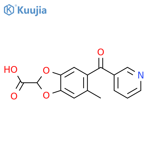1,3-Benzodioxole-2-carboxylic acid, 5-methyl-6-(3-pyridinylcarbonyl)- structure