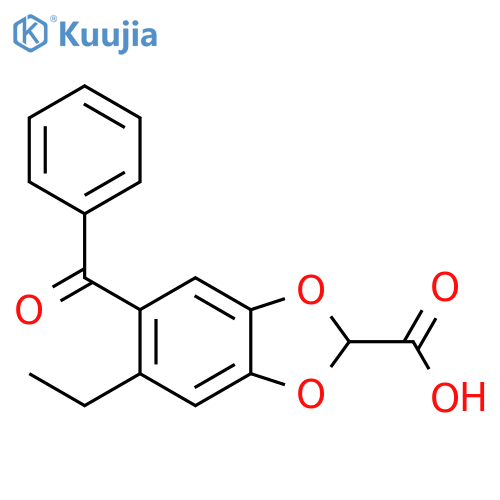 1,3-BENZODIOXOLE-2-CARBOXYLIC ACID, 5-BENZOYL-6-ETHYL- structure