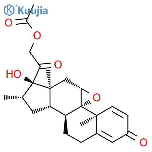 9b,11b-Epoxy-17,21-dihydroxy-16b-methylpregna-1,4-diene-3,20-dione 21-Acetate structure