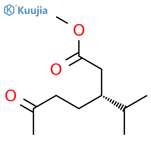 HEPTANOIC ACID, 3-(1-METHYLETHYL)-6-OXO-, METHYL ESTER, (R)- structure