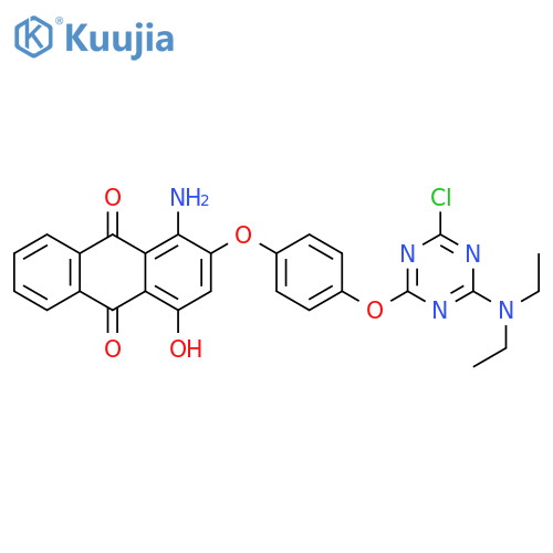 9,10-Anthracenedione,1-amino-2-[4-[[4-chloro-6-(diethylamino)-1,3,5-triazin-2-yl]oxy]phenoxy]-4-hydroxy- structure