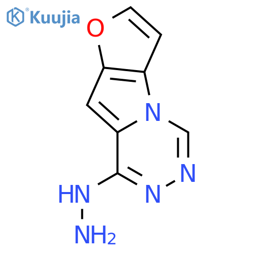 8-hydrazinyl-Furo[2',3':4,5]pyrrolo[1,2-d][1,2,4]triazine structure