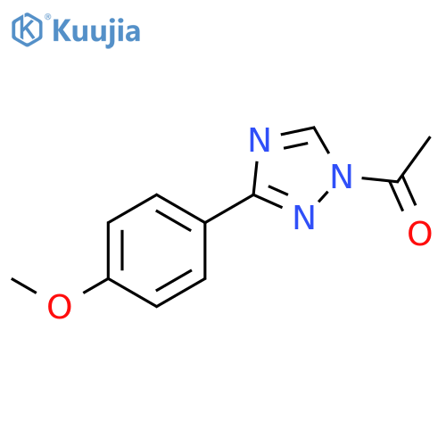 1H-1,2,4-Triazole, 1-acetyl-3-(4-methoxyphenyl)- structure