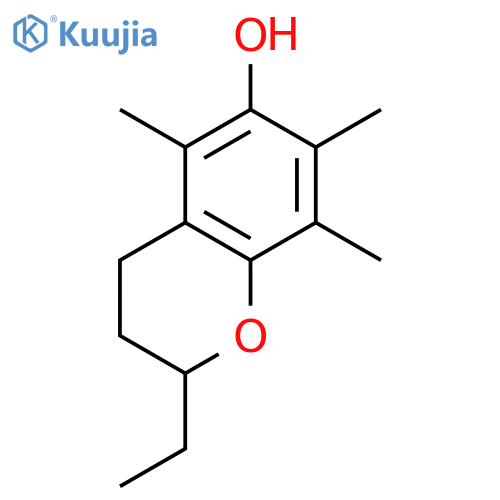 2H-1-BENZOPYRAN-6-OL, 2-ETHYL-3,4-DIHYDRO-5,7,8-TRIMETHYL- structure