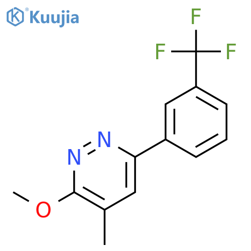 Pyridazine, 3-methoxy-4-methyl-6-[3-(trifluoromethyl)phenyl]- structure