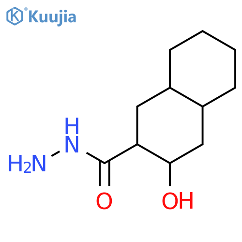 2-Naphthalenecarboxylicacid, decahydro-3-hydroxy-, hydrazide structure